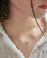 [925 silver] Un.silver.131 / シンプルパールネックレス (シルバー)