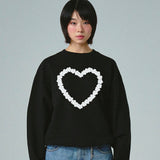[UNISEX] フラワーハートマントゥマン