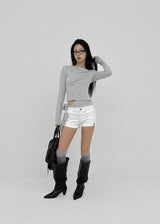[MADE] Yuyu Strap Asymmetrical Long Sleeve Tee