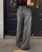Yield linen denim pants