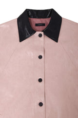 Eco Leather Half Jacket (pink)
