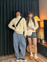 High-neck half zip-up knit 5COLOR