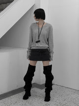 Rope Strap Low Skirt Pants
