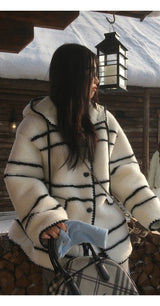 Style Hooded Wool Suede Coat