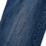 DIAGONAL CUT DENIM PANTS
 - BLUE