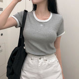 [BELLIDE MADE] スパンカラーリングリンガーTシャツ