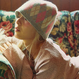 Argyle Knit Beanie (grey)