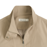 HIGH NECK ZIP-UP SLIM JACKET (MOCHA BROWN)