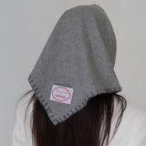 Wool Stitch Hair Scarf_Grey
