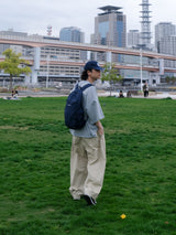 AND Banding Pin-tuck Parachute Pants