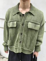 Enmic Trucker Washed Cardigan 2C