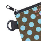XTA087 Dot Keyring Card Wallet (BROWN/BLUE)