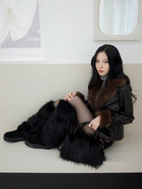 Chic Mood Brown Fur Cardigan