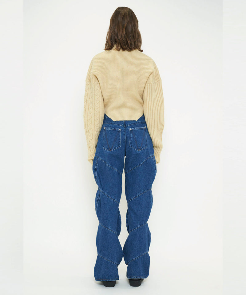 SPIRAL DENIM PANTS