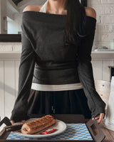 ロンゼルホルターネックTシャツ