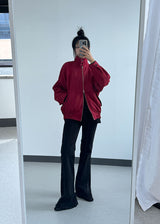HIP SHIRRING BOOTS CUT PANTS