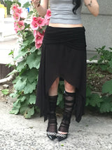 Angel Drape Unbal Long Skirt