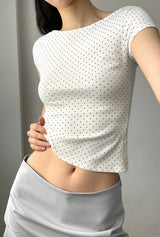 [MADE] リヒドットバックレスショートスリーブTシャツ