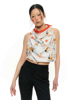 JOMO Motif Square Scarf _ Orange