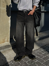 Spoken Wide Black Denim Pants (S, M, L, XL, 2XL)
