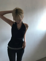 WRAP HALTERNECK SLEEVELESS