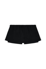 Basic logo low rise sweat skirt, Black