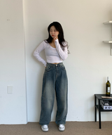 ワンピンタックヒップパンツ