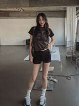 メモリーラグランセミクロップTシャツ