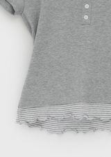 [MADE] ソールディンストライプレイヤード半袖Tシャツ