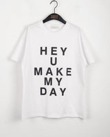 HeyyouレターリングショートスリーブTシャツ