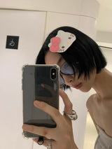 Kitty fabric hair-pin(1pcs)