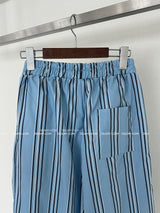 Freedom striped wide pants