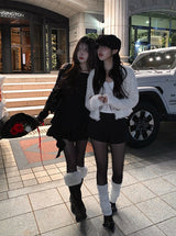 Prong Wool Button Shorts