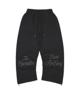 レタリングビッグロゴバルーンスウェットパンツ- Black