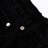 DIAGONAL CUT DENIM PANTS
 - BLACK