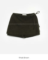 Wool wrap shorts