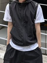 Nylon Wide Half Pants