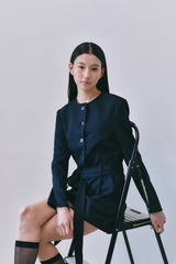City Belted Jumpsuit_Navy
