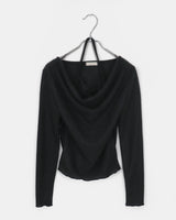 Bora Frill Halter Off-Shoulder Knit