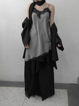 Silver Lace Slip One Piece