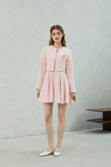 LANI TWEED CARDIGAN / PINK