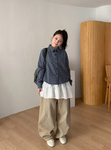 Rammi Check Crop Shirt