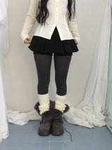 プリーツレイヤースカートパンツ