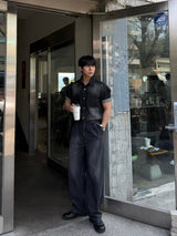 Ever snap muscle-fit denim shirt