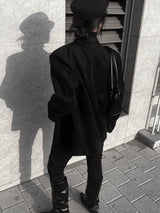 line suede blazer jacket (2color)