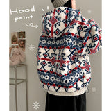 Beju Wang Boxy Wool Hoodie Zip-Up