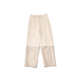 fake leather switching pants