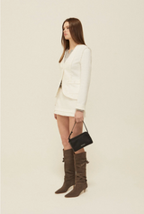 Carrie tweed skirt - ivory 