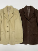 [wool 50%] フォトヘアリーシングルルーズフィットジャケット