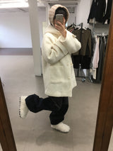 [MD Pick]ファインウールフーデッドハーフコート (2color)